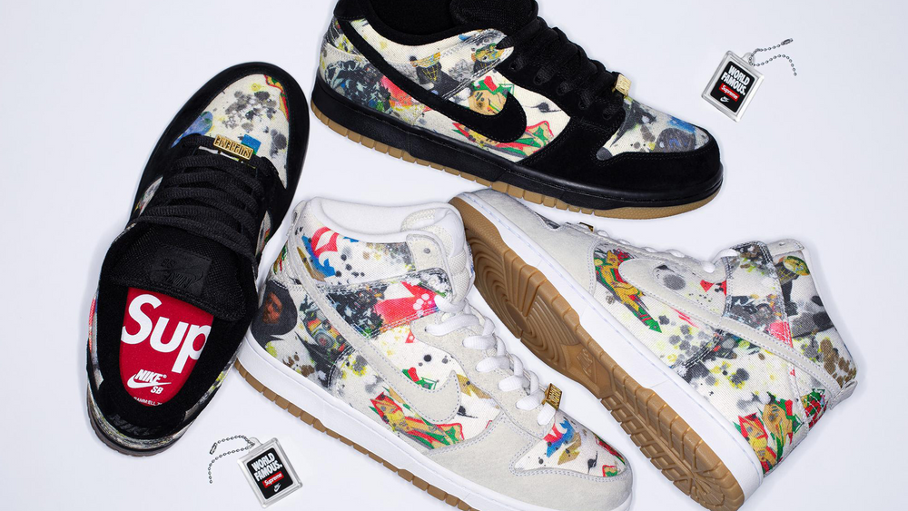 Image via Supreme The Rammellzee-Themed Supreme x Nike SB Dunks Drop This Week