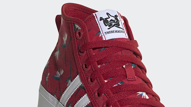 Thebe Magugu x adidas Nizza Platform Mid Power Red GY9561 Detail