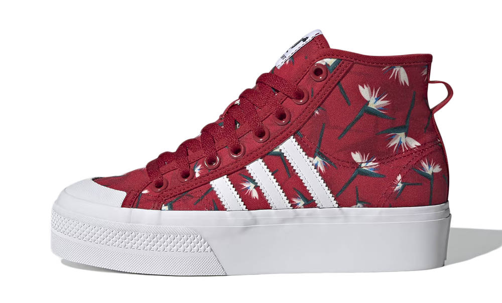 Thebe Magugu x adidas Nizza Platform Mid Power Red