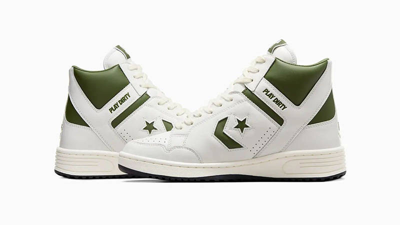 Undefeated x Converse Weapon Green side by side