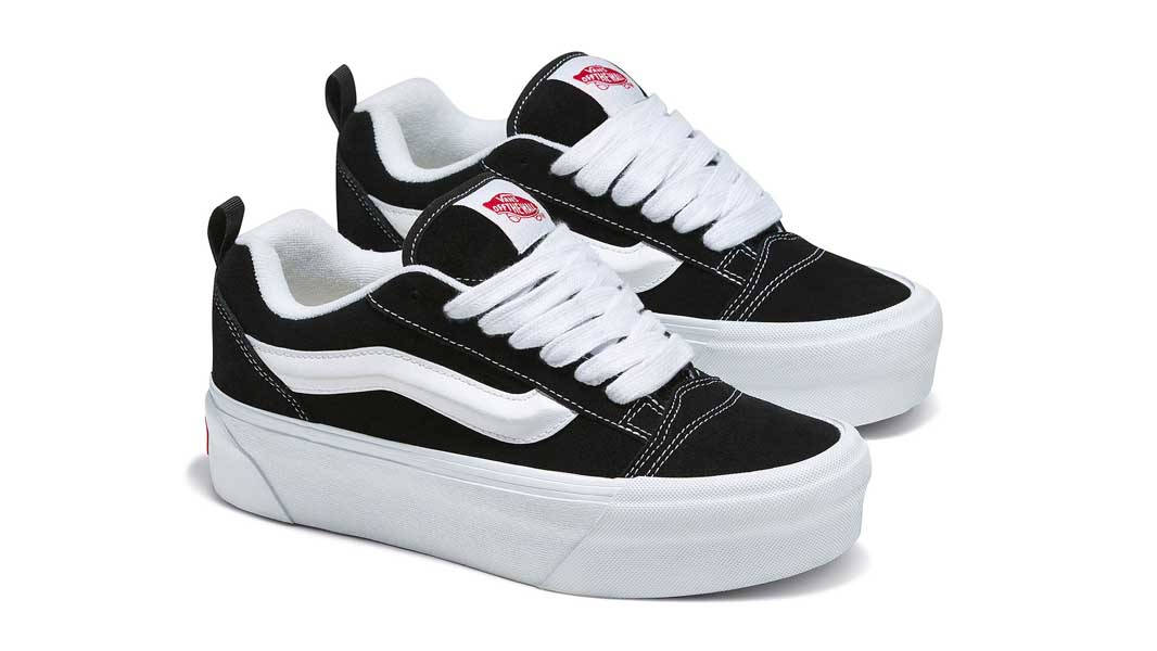 Vans Knu-Skool Stack Black White Front