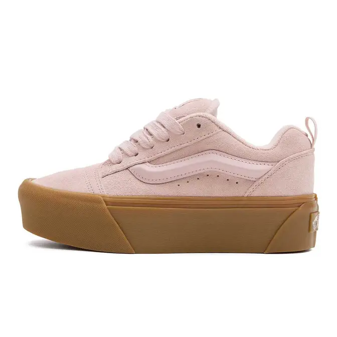 Pink vans old sale skool gum sole