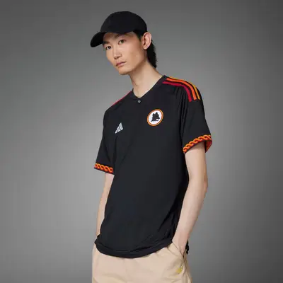 adidas AS Roma-23-24 Third Jersey Black Feature