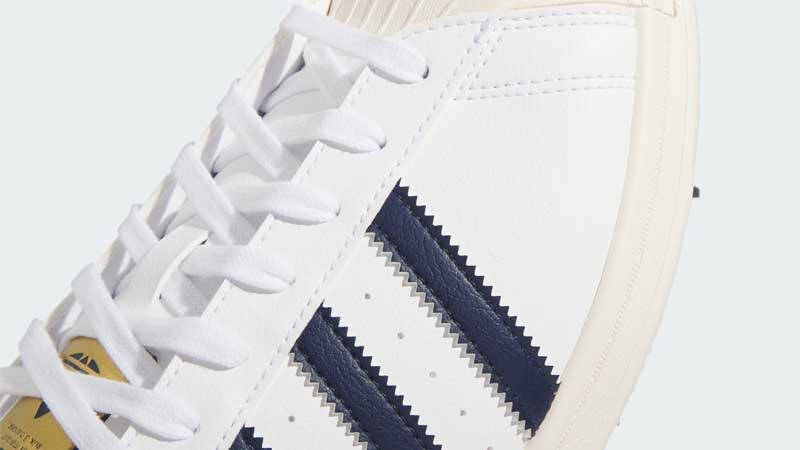 adidas Superstar Golf White Collegiate Navy Closeup