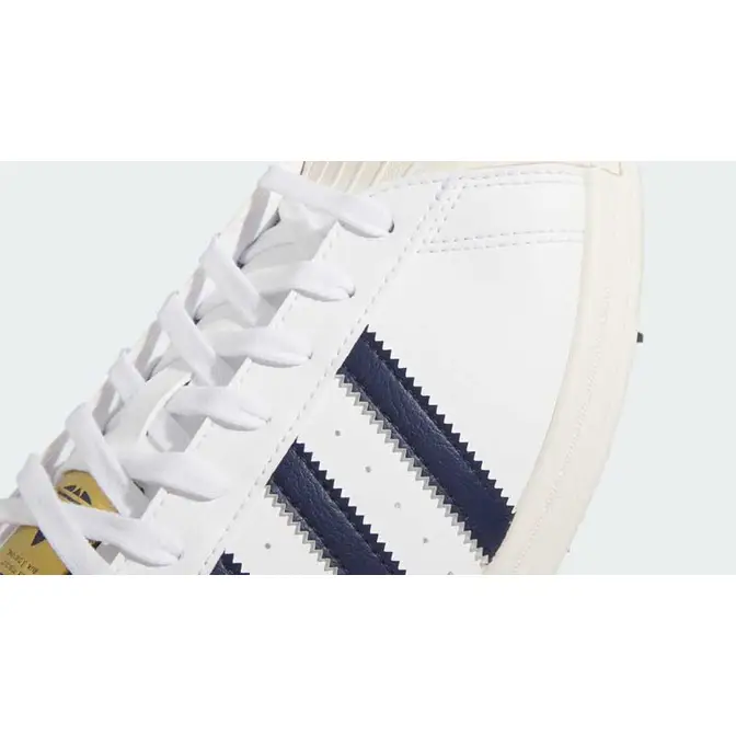 adidas Superstar Golf White Collegiate Navy Closeup