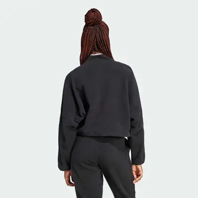 adidas Tiro Half-Zip Fleece Sweatshirt Black Back