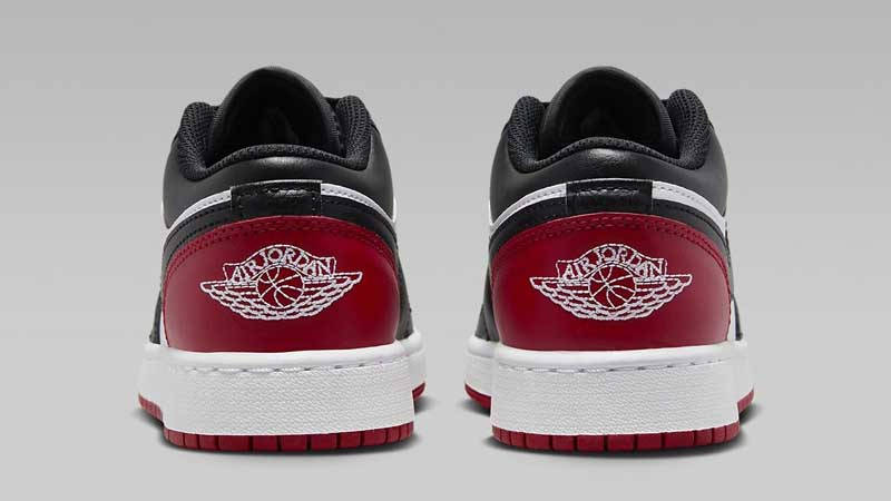 Air Jordan 1 Low GS Bred Toe 2023 Back