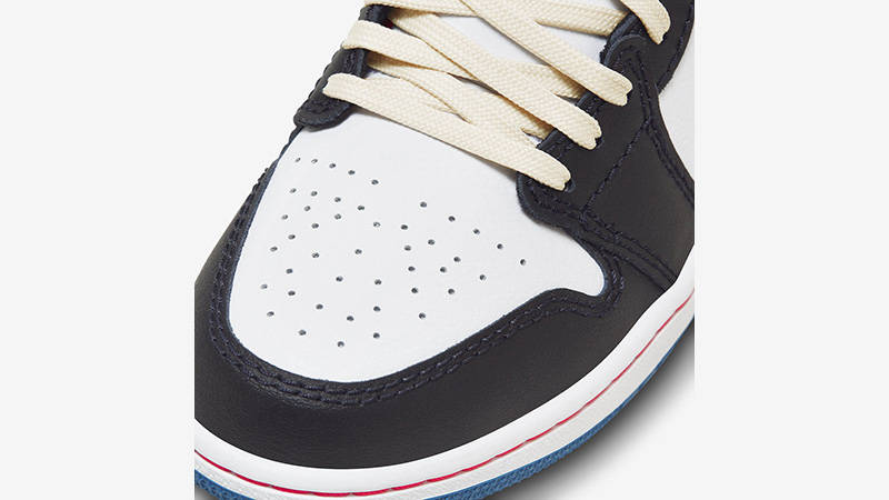 Air Jordan 1 Low White Industrial Blue toebox