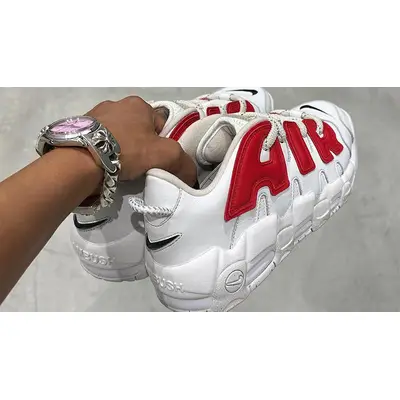 AMBUSH x Nike Air More Uptempo Low White Red | Where To Buy | The