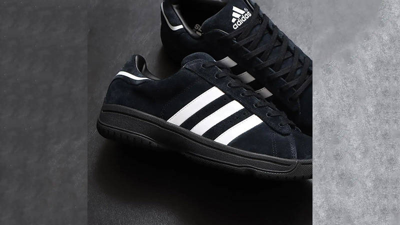 atmos x adidas Campus Supreme Sole Black White three stripes