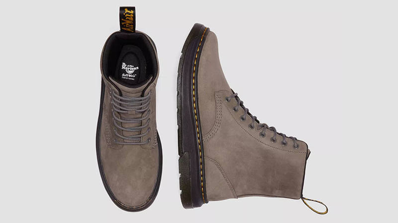 Dr. Martens Crewson Leather Lace Up Boots Gunmetal 31225029 Top