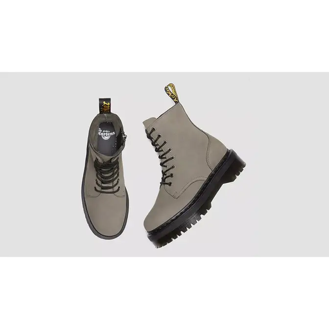 Dr. Martens Jadon Platform Boots Nubuck Nickel Grey 31296059 Top
