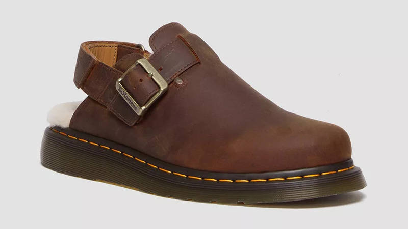 Dr. Martens Jorge 2 Fur Lined Mules Warm Tan 31060362 Side