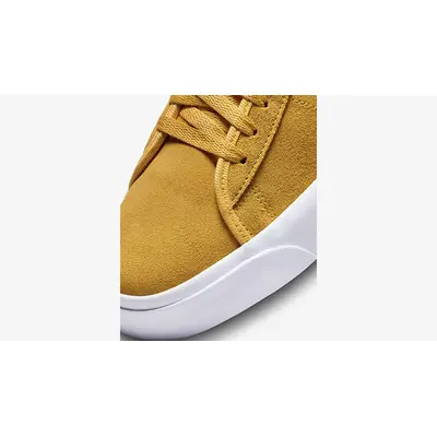Grant Taylor x DH3857 Nike SB Blazer High Yellow toe area