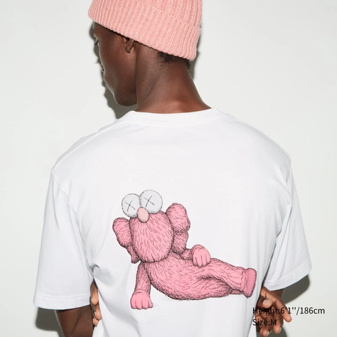 KAWS x Uniqlo UT Pink BFF Graphic T-Shirt 467774
