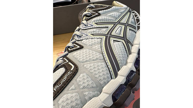 Kiko Kostadinov x ASICS Gel Kayano 20 Grey side tag