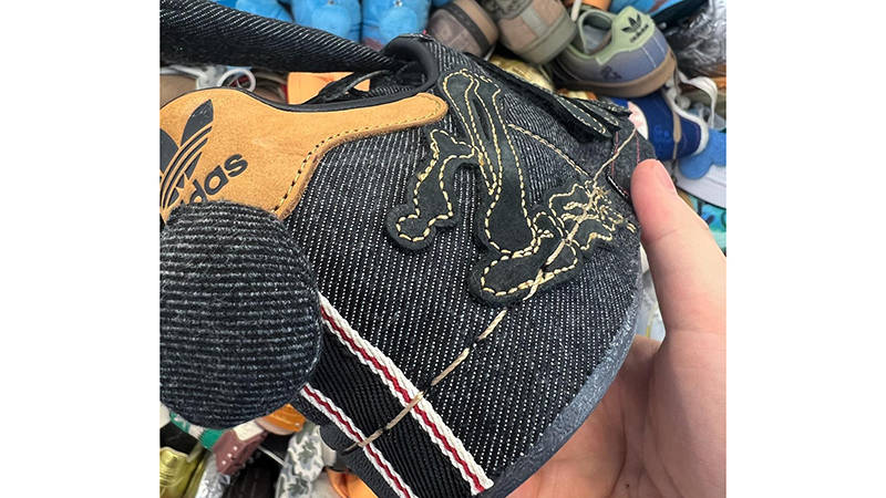 Melting Sadness x adidas Superstar Black Denim Detail