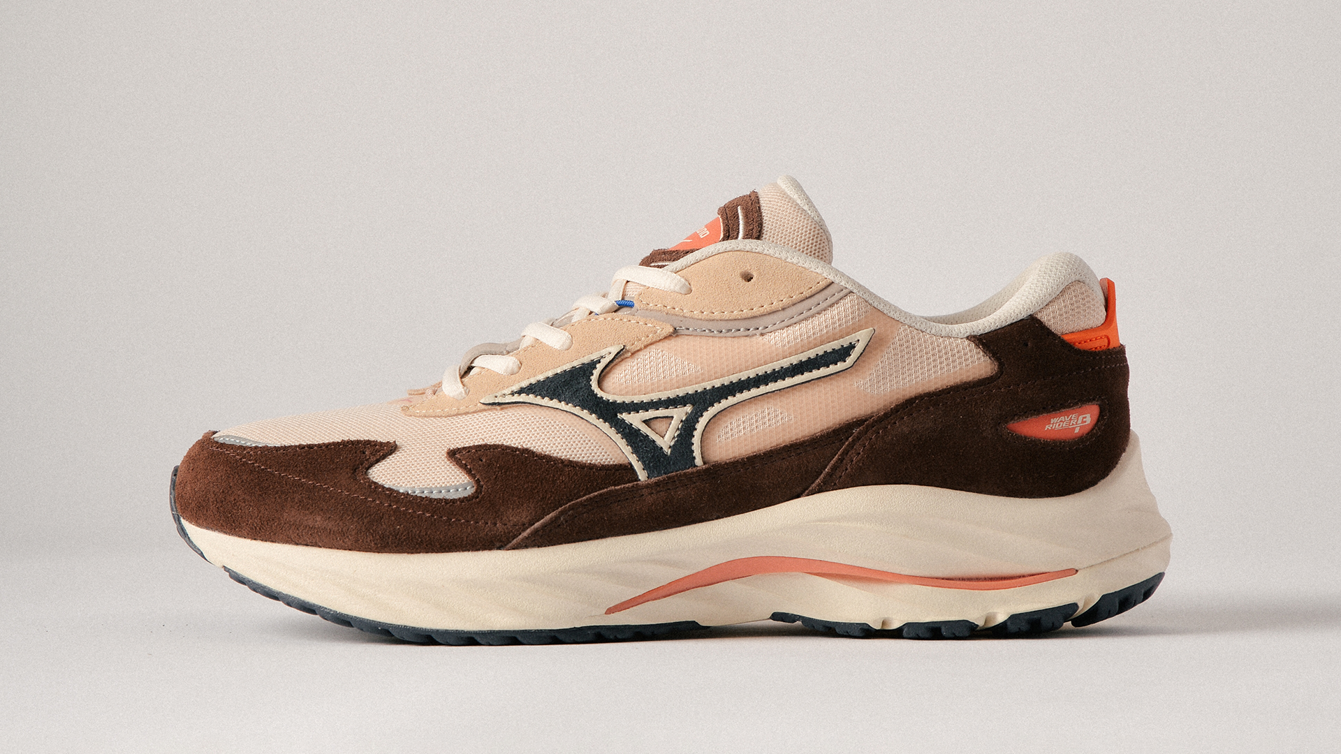 Mizuno Wave Rider Mother of Pearl Chicory Coffee