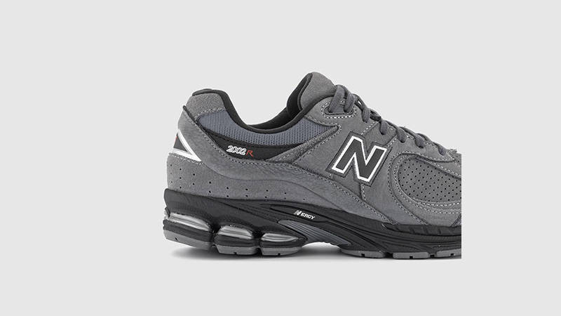 New Balance 2002R Castlerock Grey Black heel