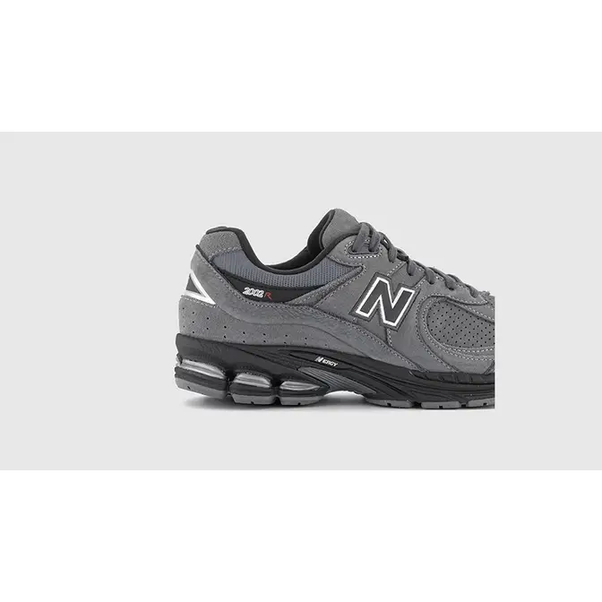 New Balance 2002R Castlerock Grey Black heel