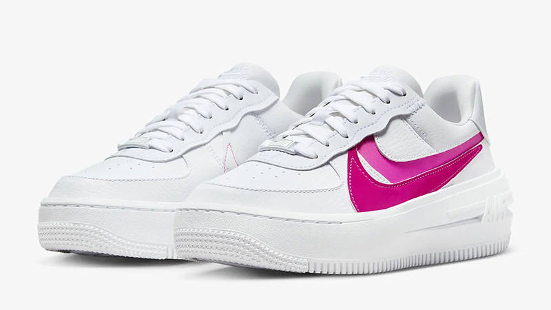 Nike Air Force 1 PLT AF ORM White Fireberry front