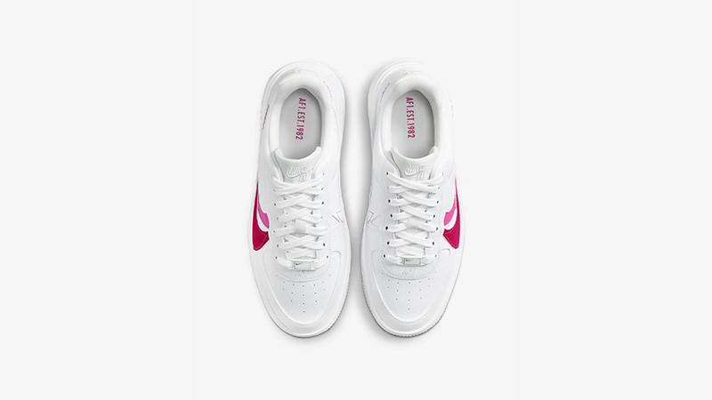 Nike Air Force 1 PLT AF ORM White Fireberry middle