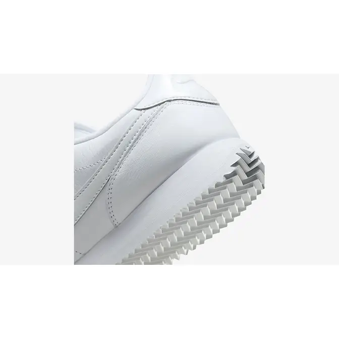 Nike Blue Cortez 72 Triple White heel
