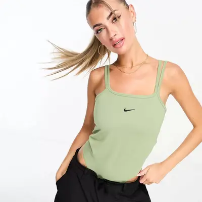 Nike Mini Swoosh Cami Bodysuit Oil Green Feature