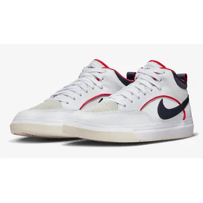 Nike SB React Leo White Navy Red FD0268-100 SIde