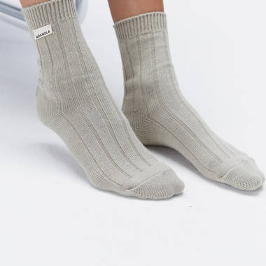 Steph Shep x ADANOLA Chunky Cotton Rib Socks