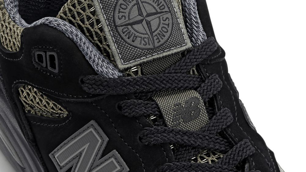 Image via New Balance Stone Island x New Balance 991v2 Black Olive