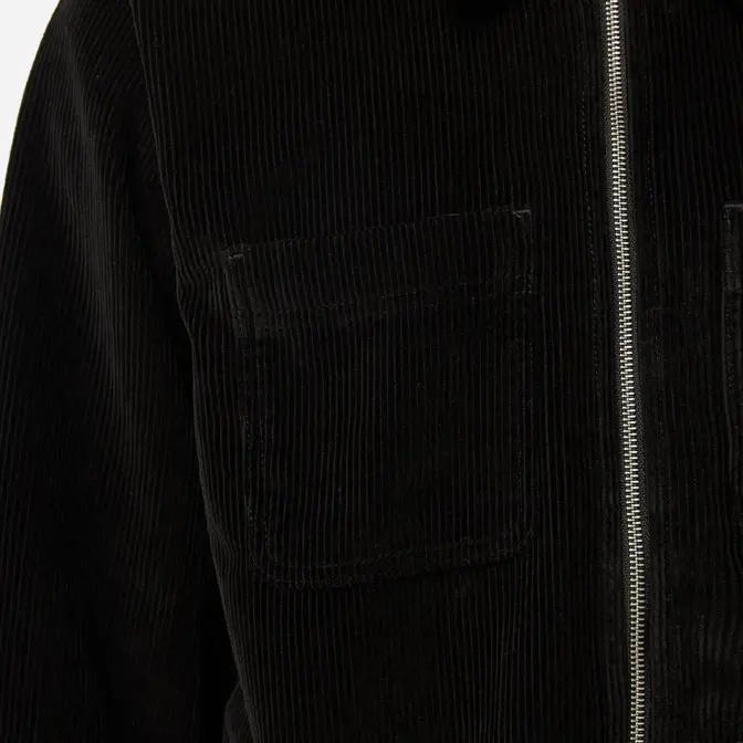 Stussy Cord Overshirt Black pocket