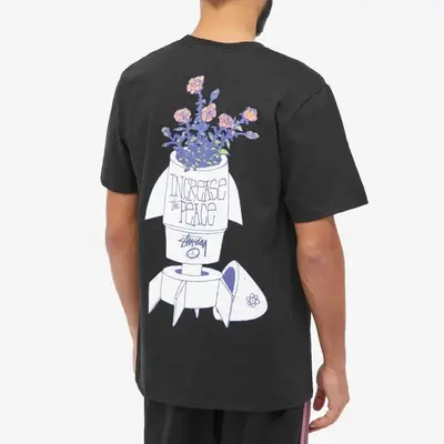 Stussy Flower Bomb T-Shirt Black Backside