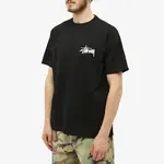 Stussy Old Phone Pigment Dyed T-Shirt Black Front