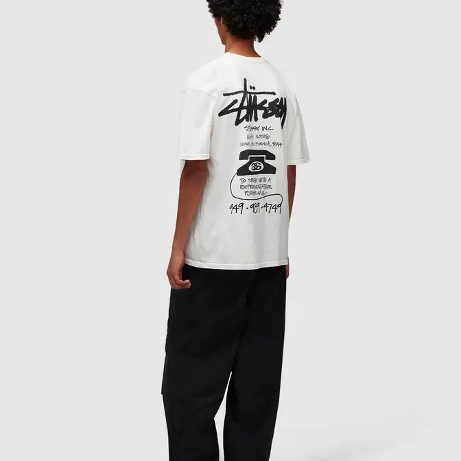 Stüssy Old Phone Pigmented Dyed T-Shirt | Where To Buy | 1904942