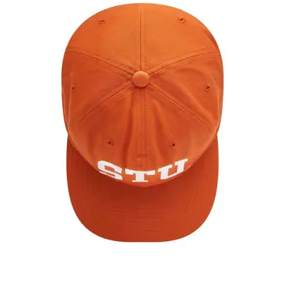 Stüssy STU Arch Strapback Cap Dark Orange Top