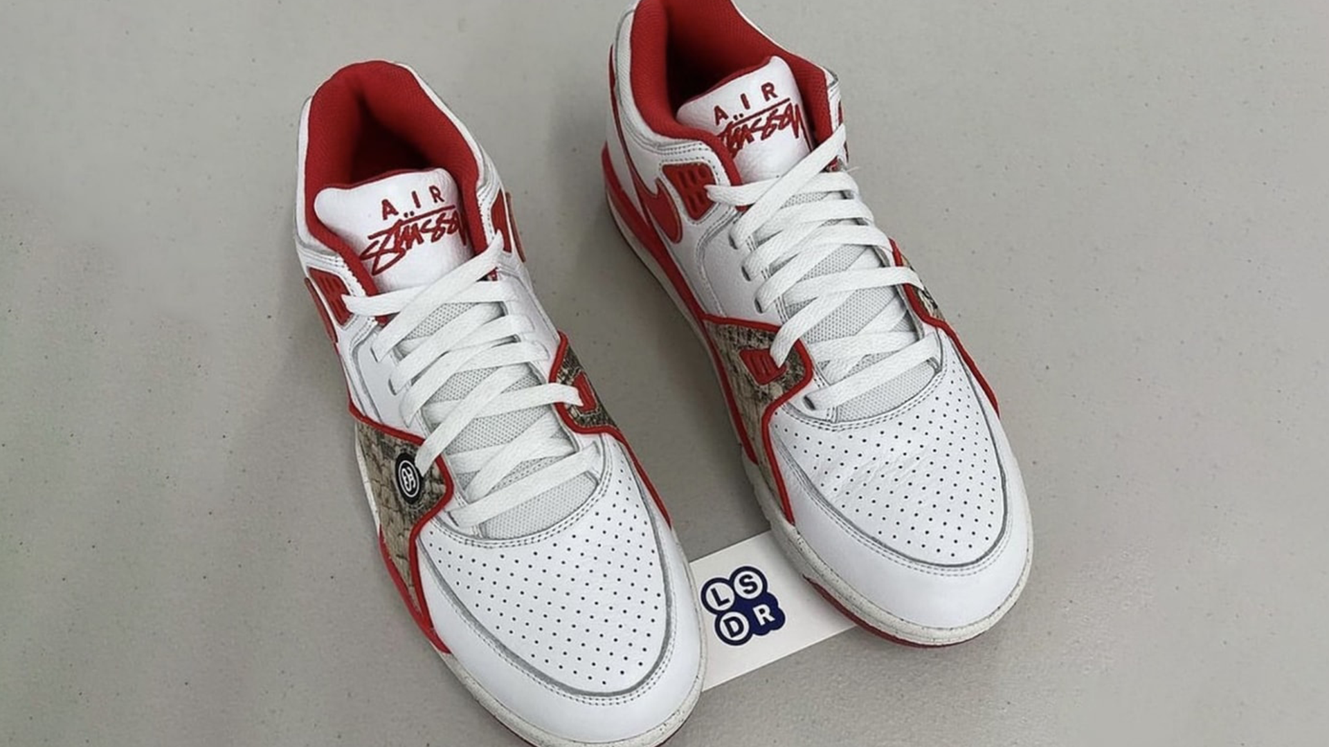 Stussy × NikeAirFlight89Low WhiteandPeca Stussy Nike Air Flight 89 Low SP White and Pecan FD6475-100