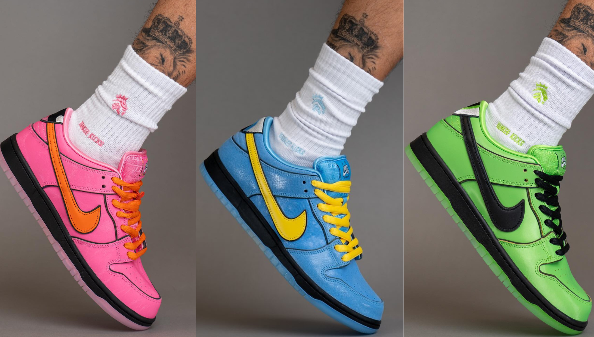 Here's An On-Foot Look At the Powerpuff Girls x Nike SB Dunk Low