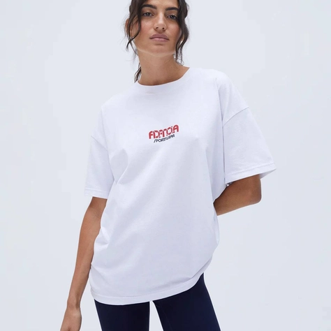 Adanola Sportswear Short Sleeve Boxy T-shirt White Full Image