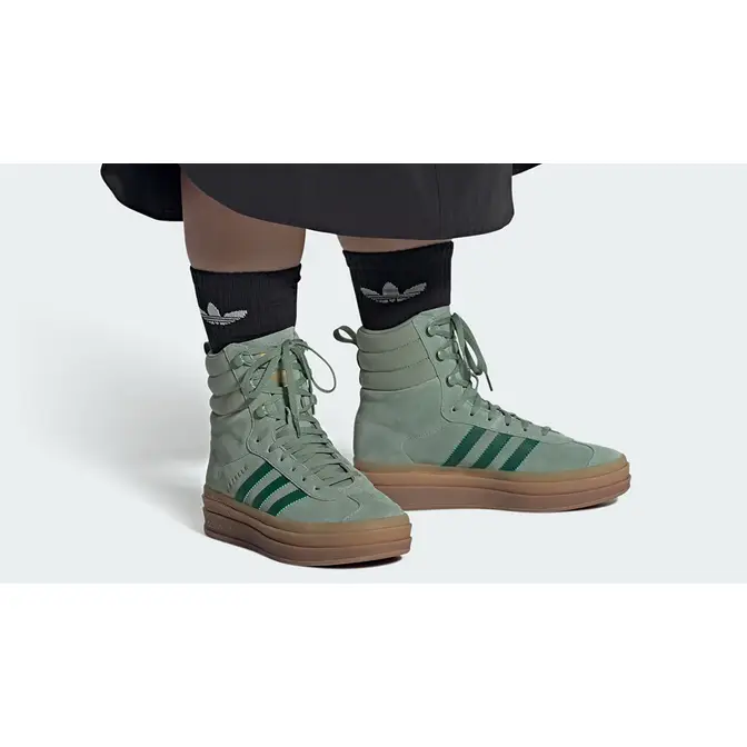 adidas Gazelle Bold Boot Silver Green | Where To Buy | ID6982 | The ...