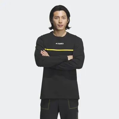 adidas National Geographic Long Sleeve Tech T-shirt Black Feature
