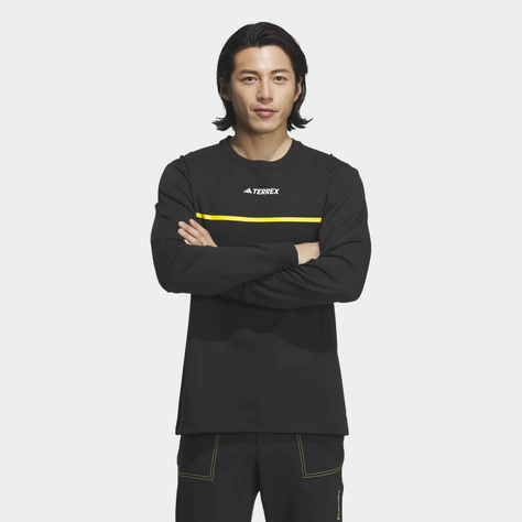 adidas National Geographic Long Sleeve Tech T-shirt Black Feature