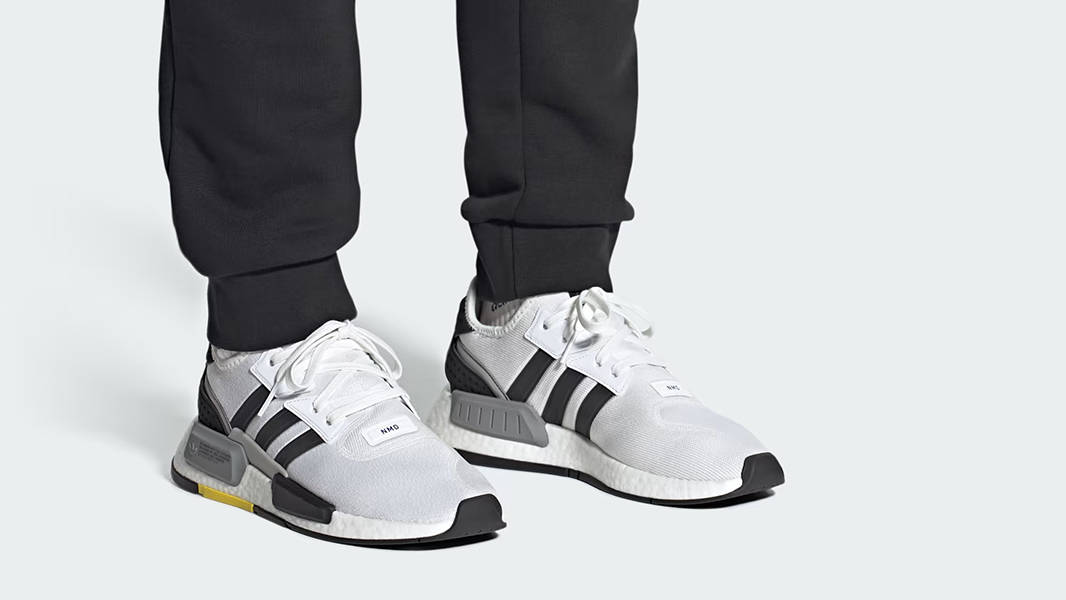 White Gum Sole Nmd Xr1 Pk White On Feet Adidas Originals NMD_R1