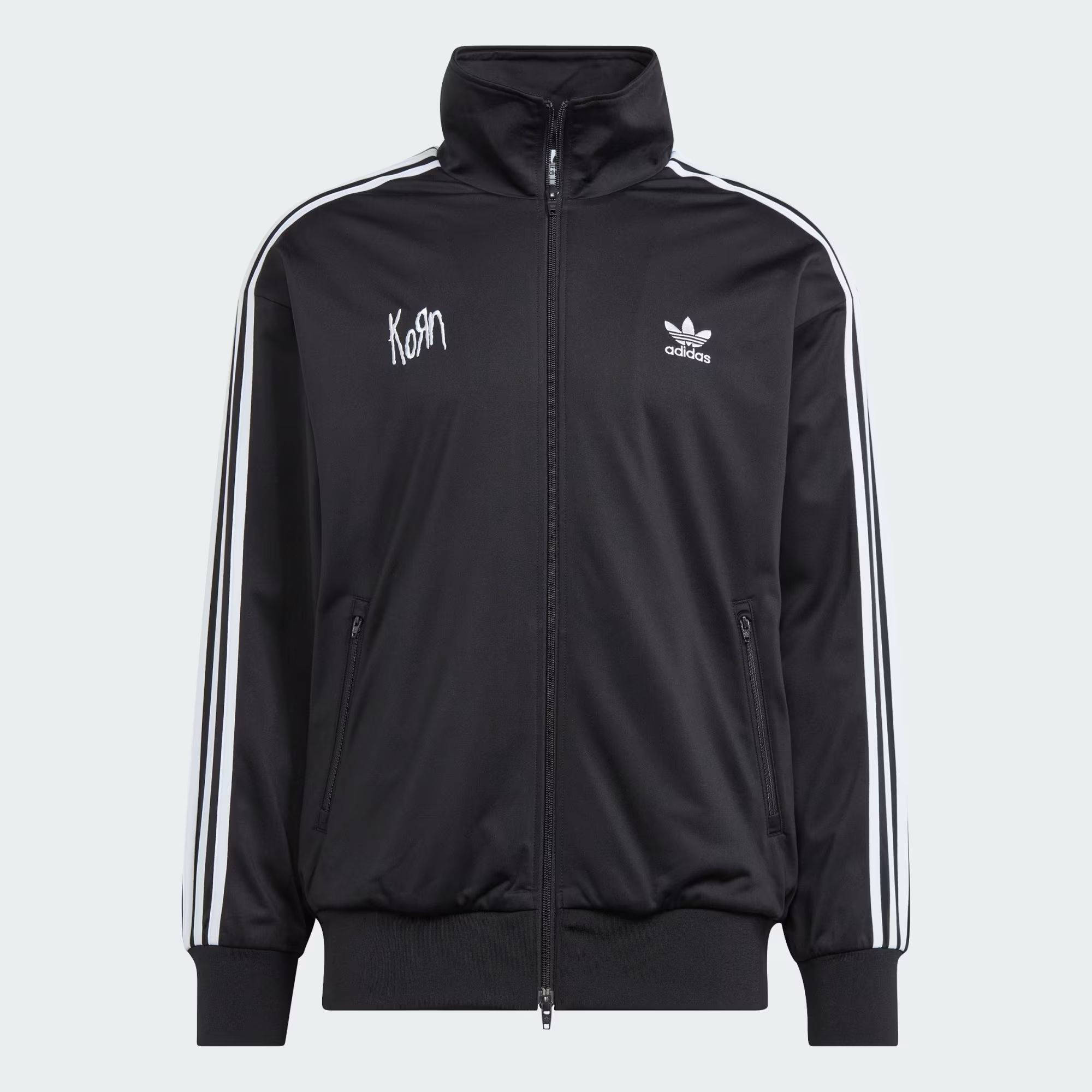 adidas Originals Korn Track Top Black Mockup Front