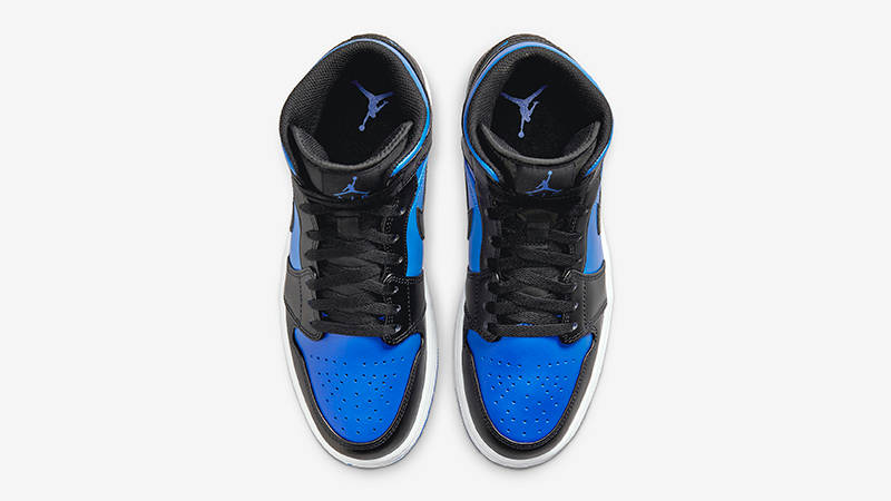 Air Jordan 1 Mid Black Royal Metallic DQ8426-042 Top