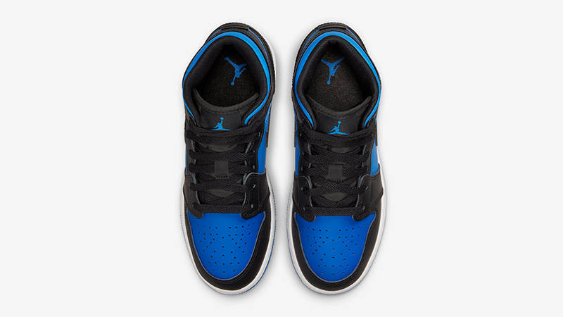 Air Jordan 1 Mid GS Black Royal Metallic DQ8423-042 Top