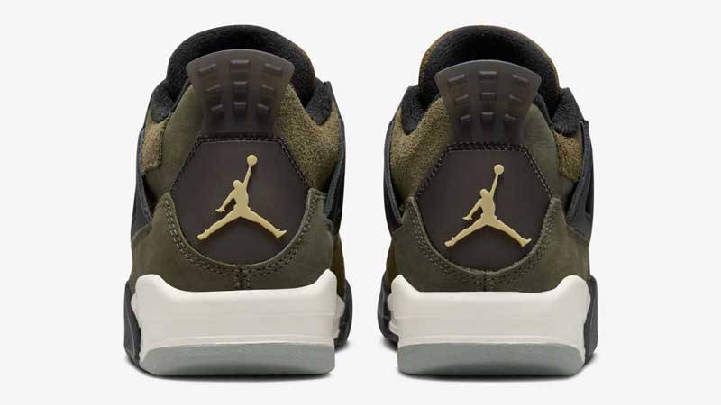 Air Jordan 4 GS Craft Olive Back