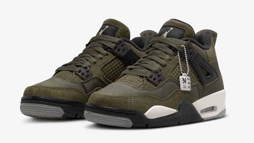 Air Jordan 4 GS Craft Olive Front