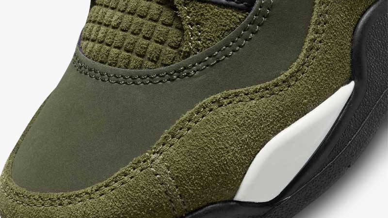Air Jordan 4 PS Craft Olive Front Closeup