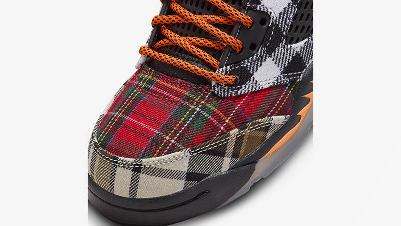 Air Jordan 5 GS Plaid toe area